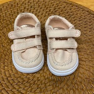 Pink Sperry Crib / Baby Shoes - Sz 1